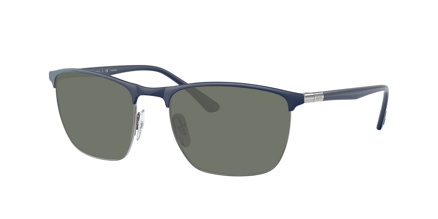 BLUE ON GUNMETAL, Green-Polarized, Sunberryrx