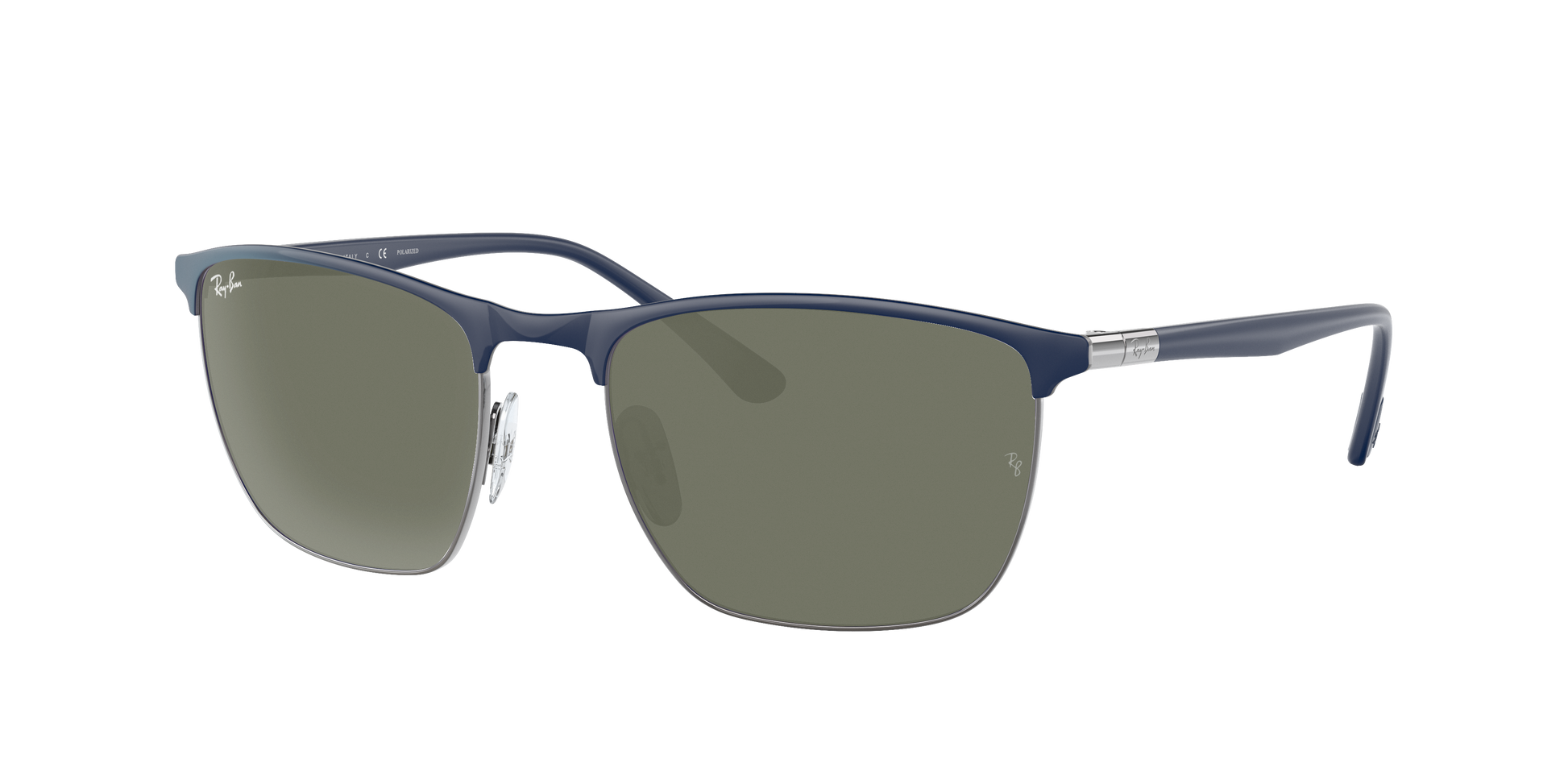 BLUE ON GUNMETAL, Green, Rayban