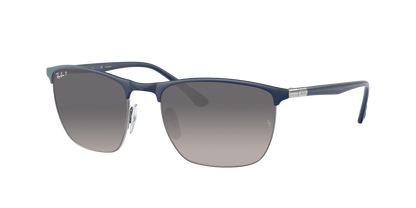 BLUE ON GUNMETAL, Grey Gradient-Polarized, Rayban