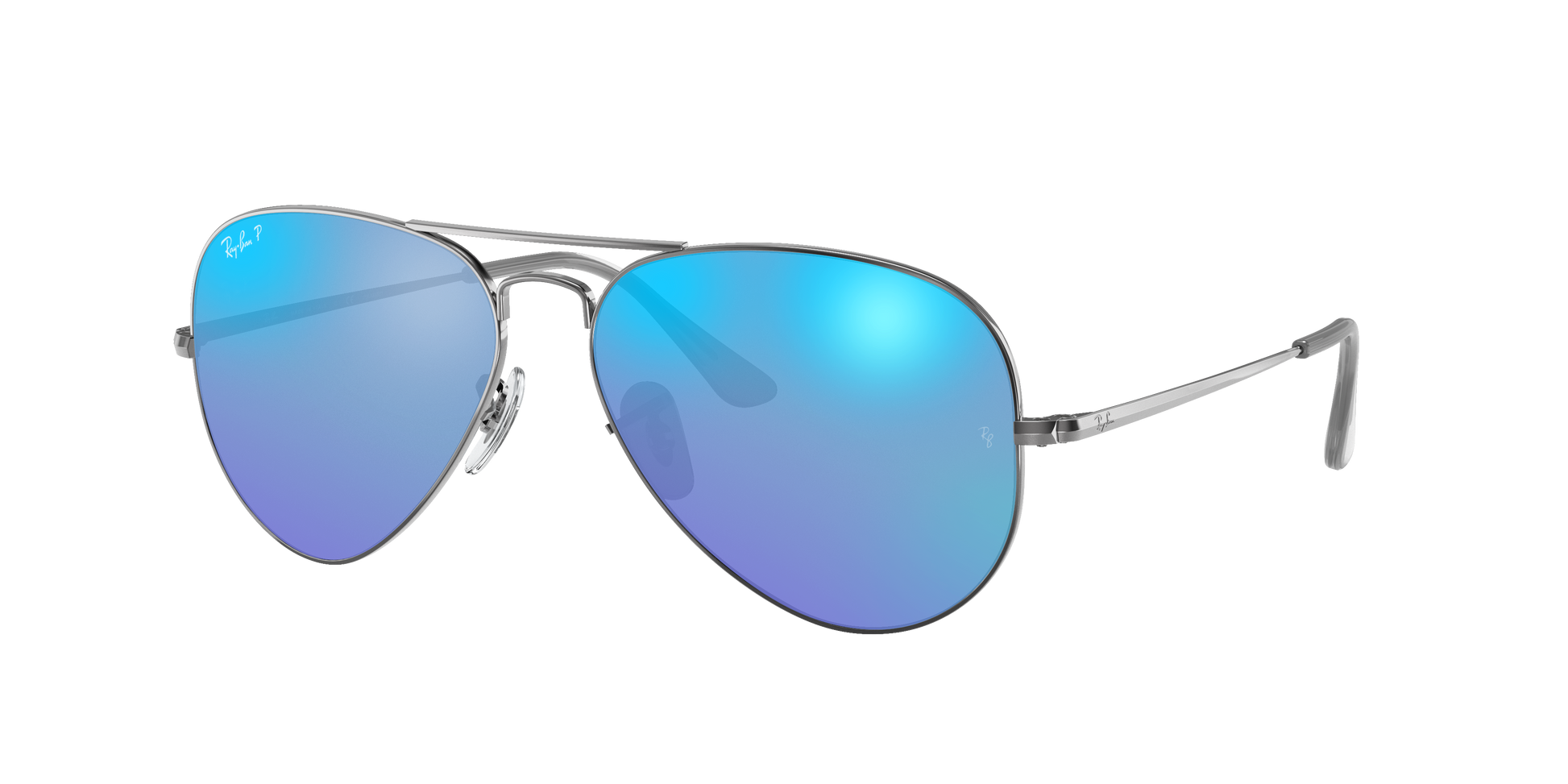 Gunmetal, Mirrored Blue-Polarized, Rayban