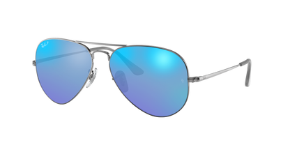 Gunmetal, Mirrored Blue-Polarized, Rayban