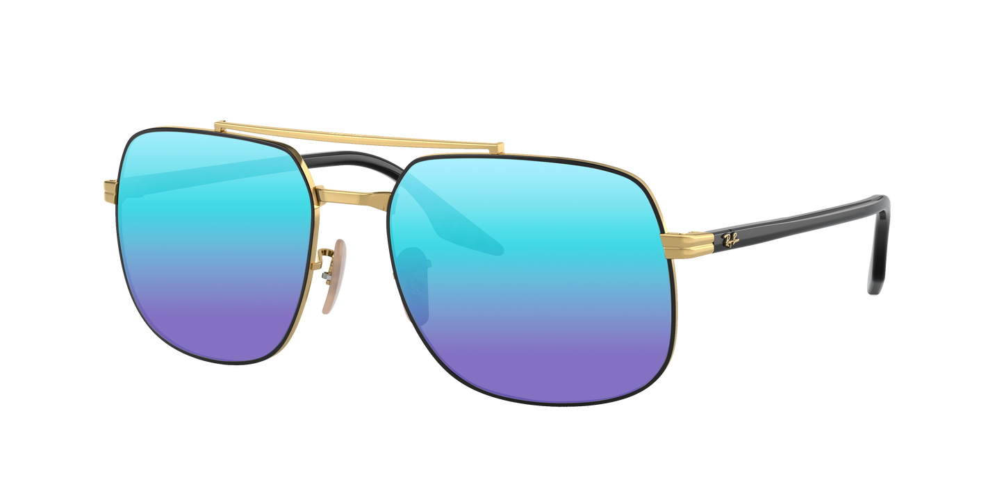 BLACK ON ARISTA, Blue-Mirrored, Sunberryrx