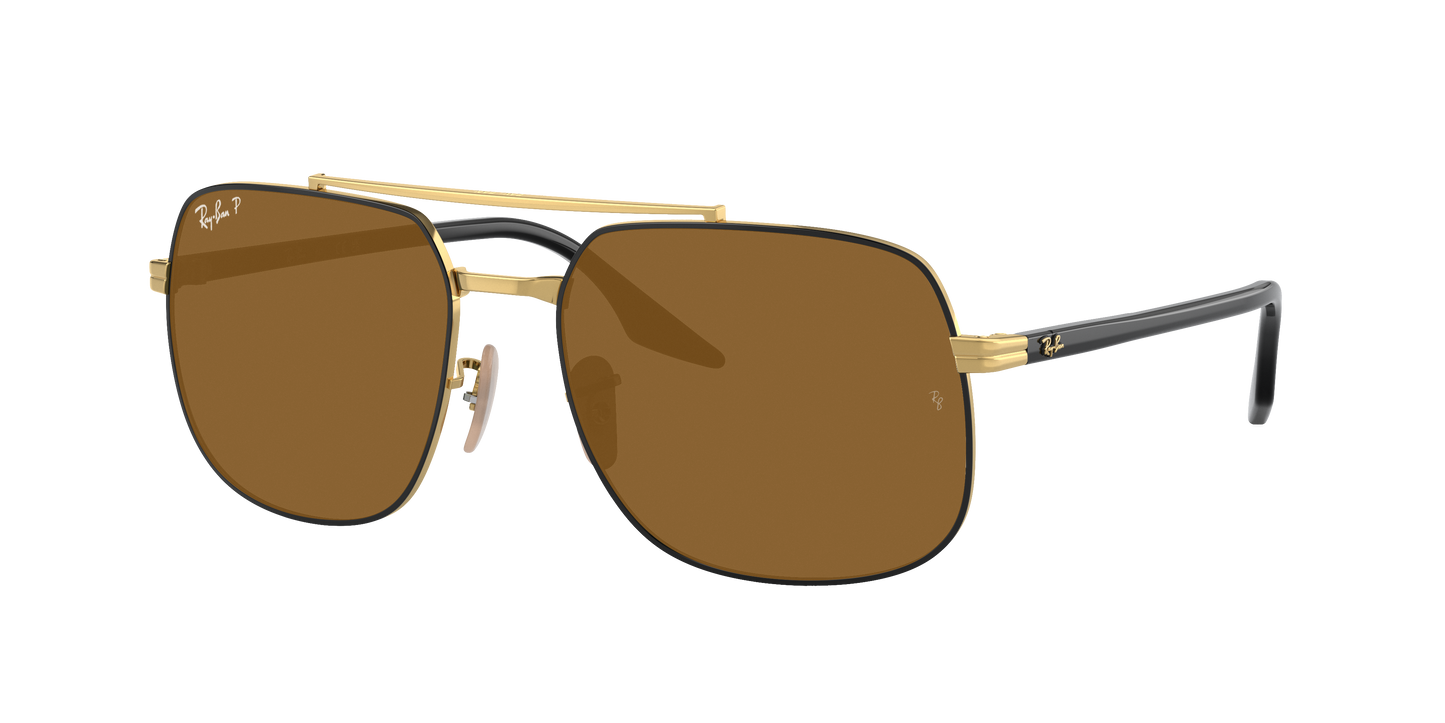 BLACK ON ARISTA, Brown-Polarized, Rayban