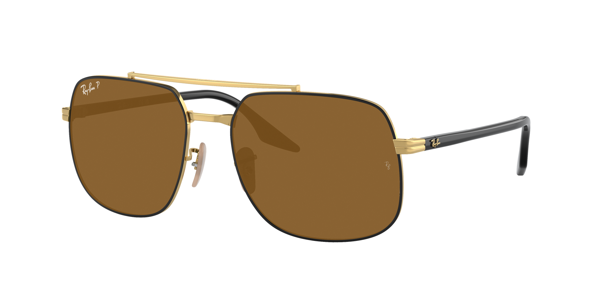 BLACK ON ARISTA, Brown-Polarized, Rayban
