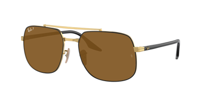 BLACK ON ARISTA, Brown-Polarized, Rayban