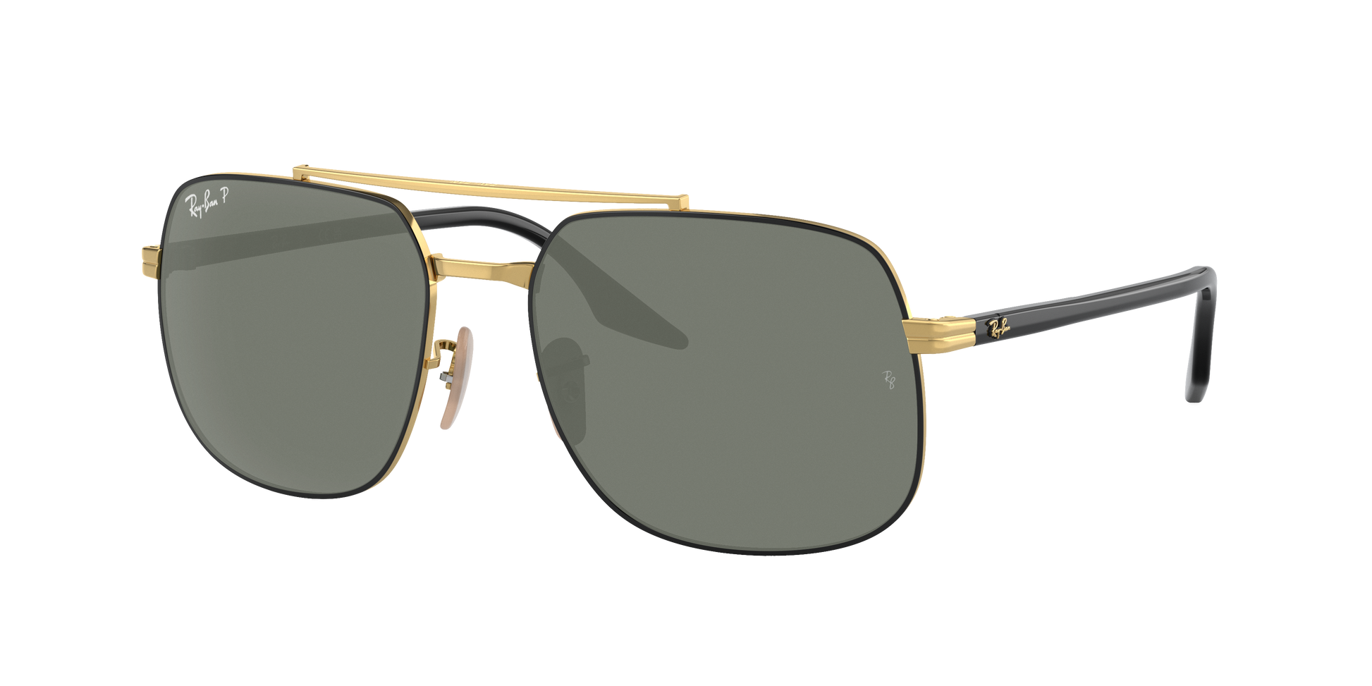 BLACK ON ARISTA, Green-Polarized, Rayban