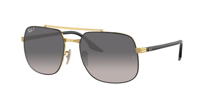 BLACK ON ARISTA, Grey Gradient-Polarized, Rayban