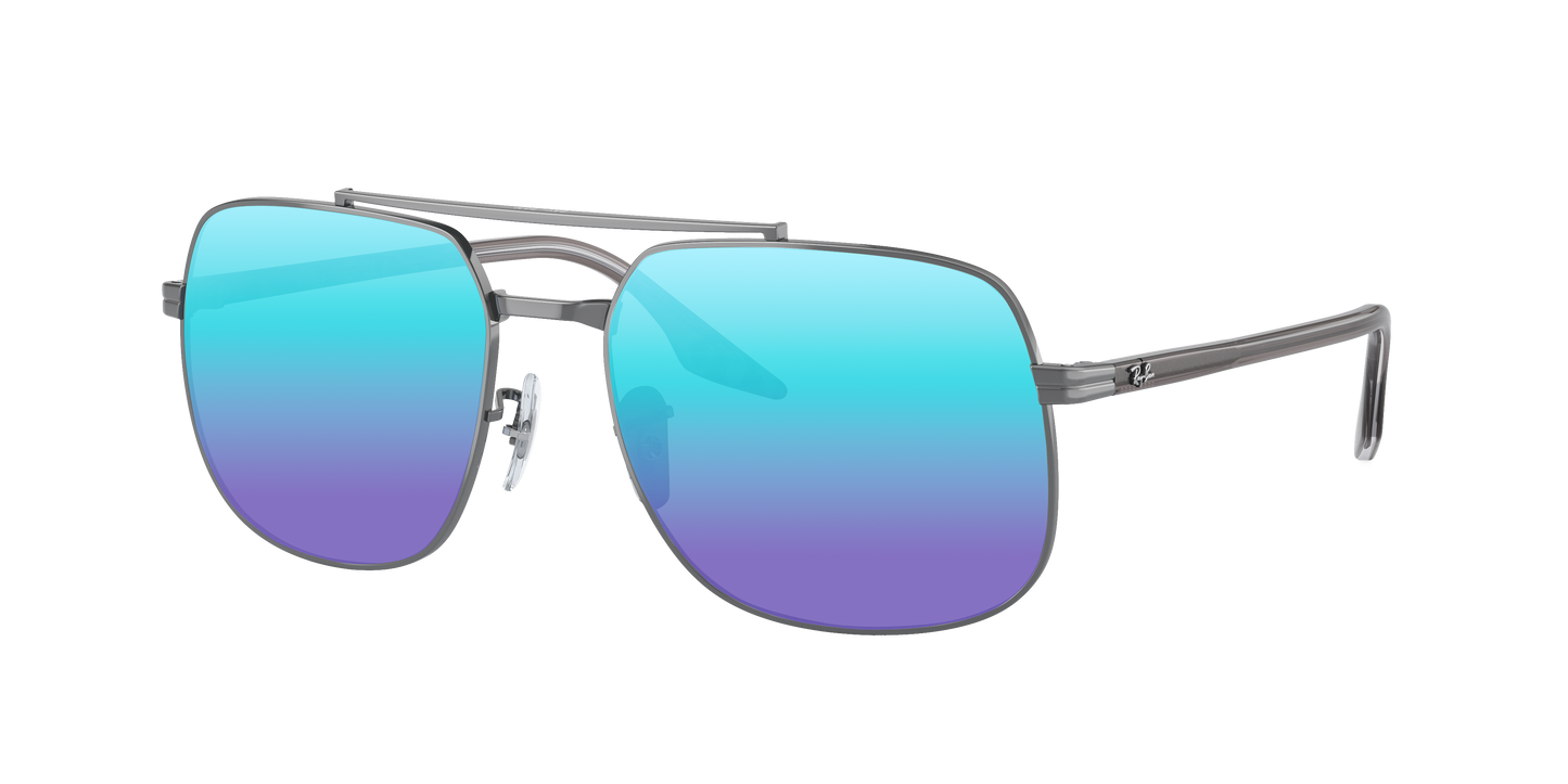 Gunmetal, Blue-Mirrored, Sunberryrx