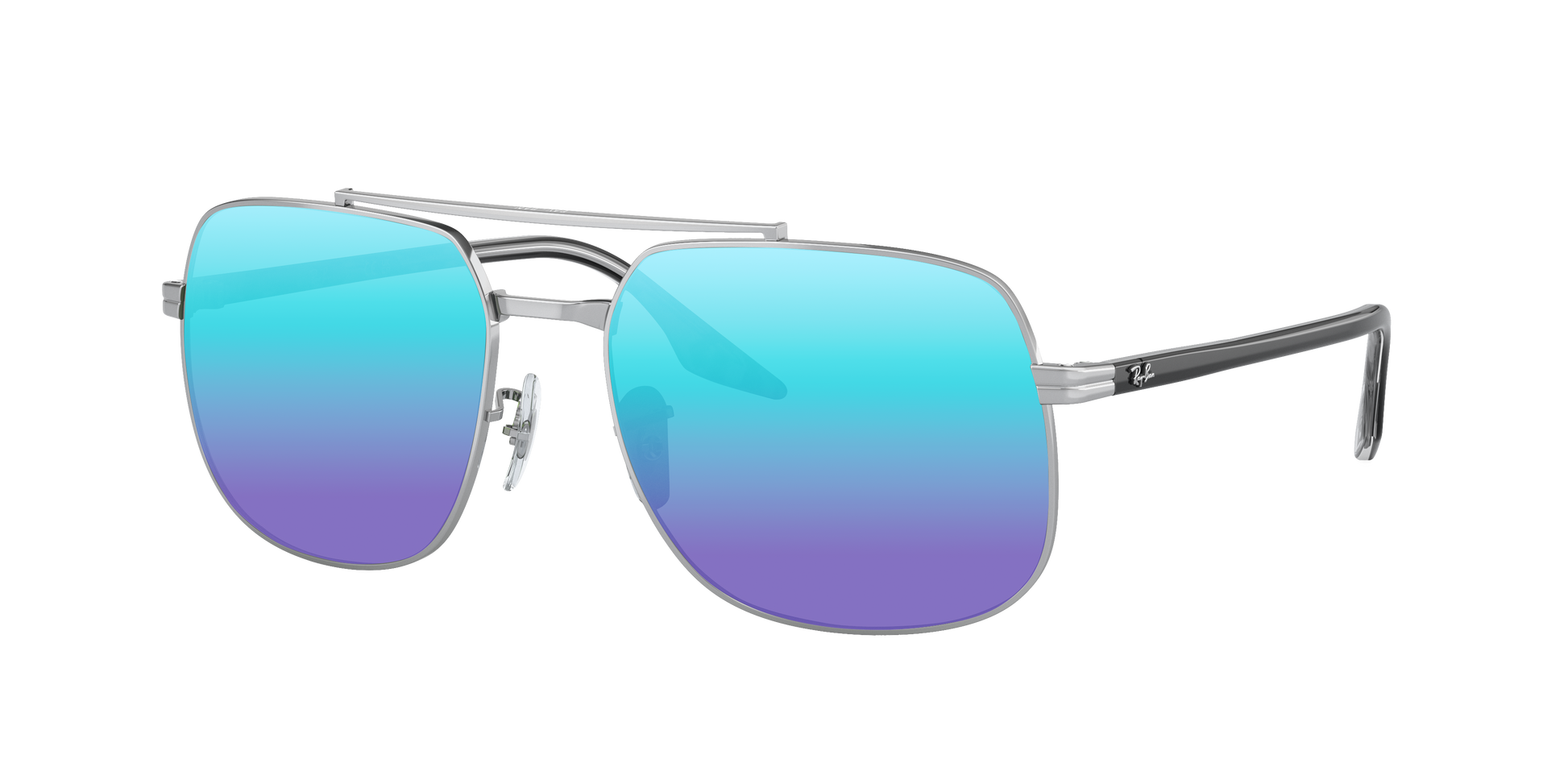 SILVER, Blue-Mirrored, Sunberryrx