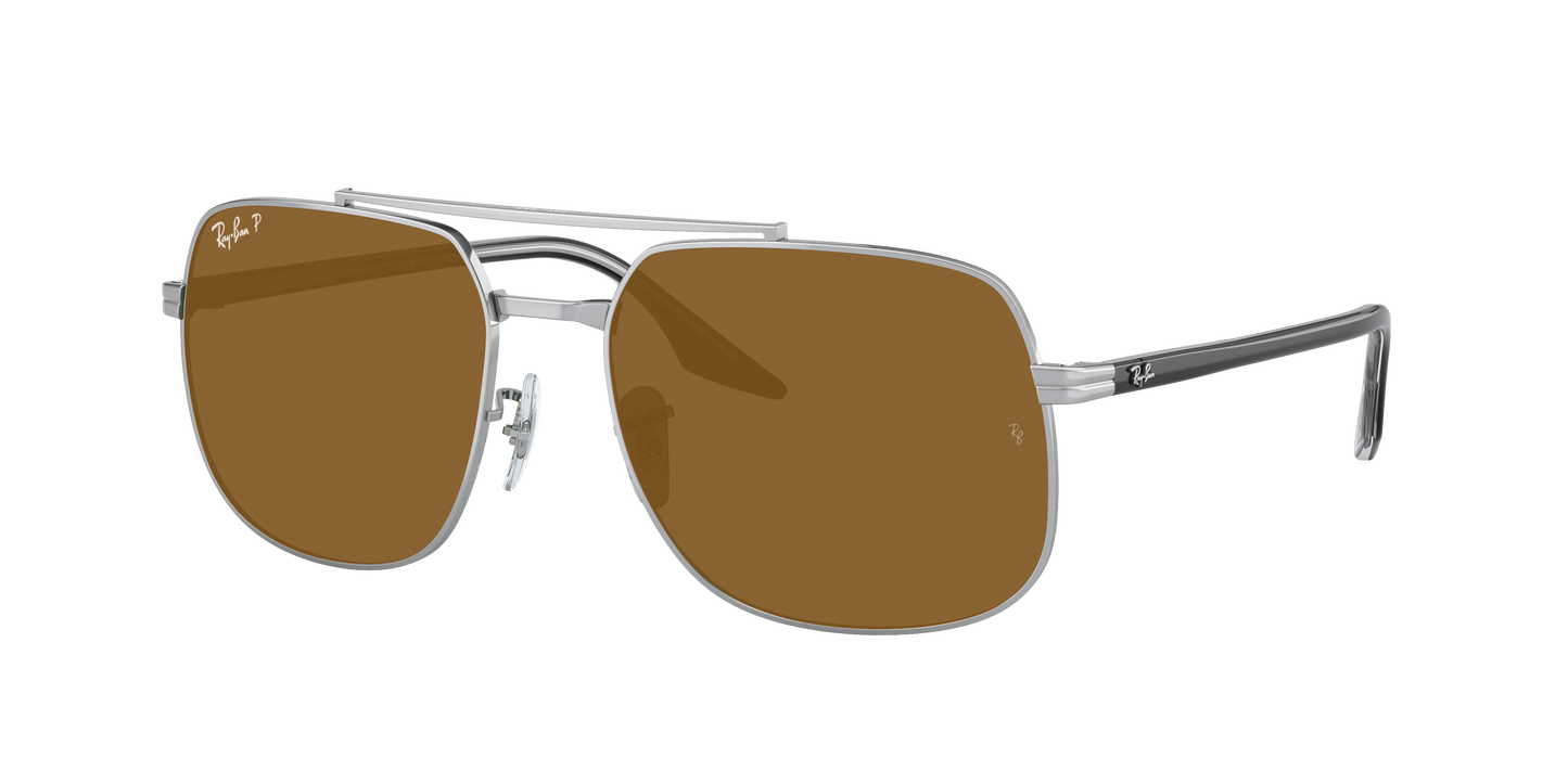 SILVER, Brown-Polarized, Rayban