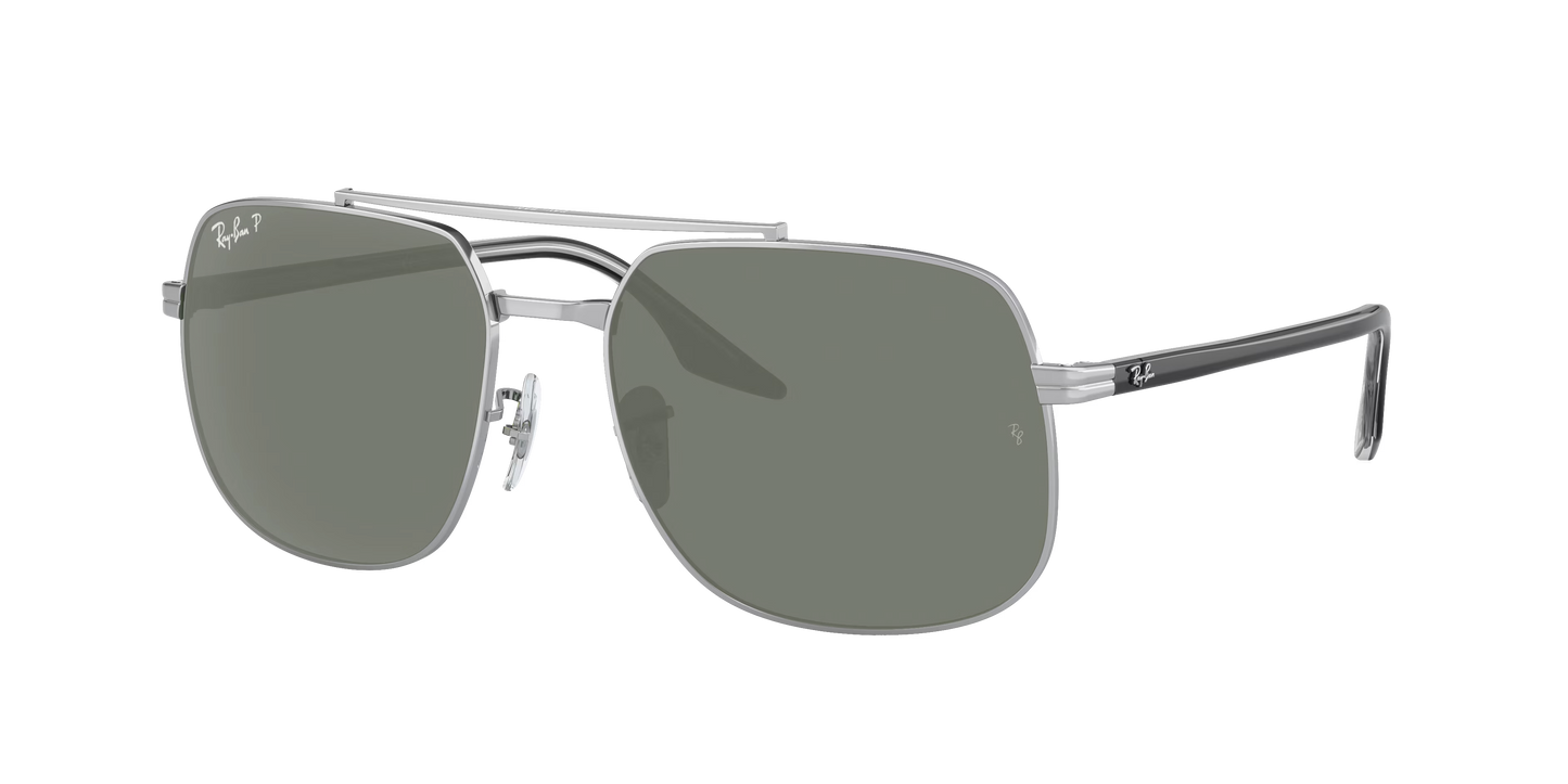 SILVER, Green-Polarized, Rayban