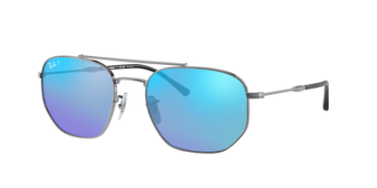 Gunmetal, Mirrored Blue-Polarized, Rayban