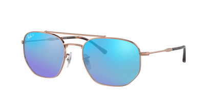 Rose Gold, Mirrored Blue-Polarized, Rayban
