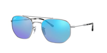 SILVER, Mirrored Blue-Polarized, Rayban