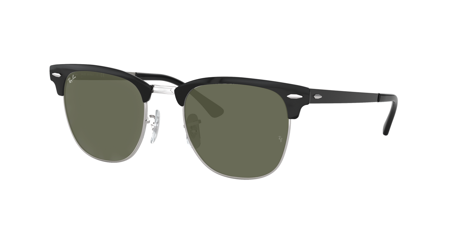 BLACK ON SILVER, Green, Rayban
