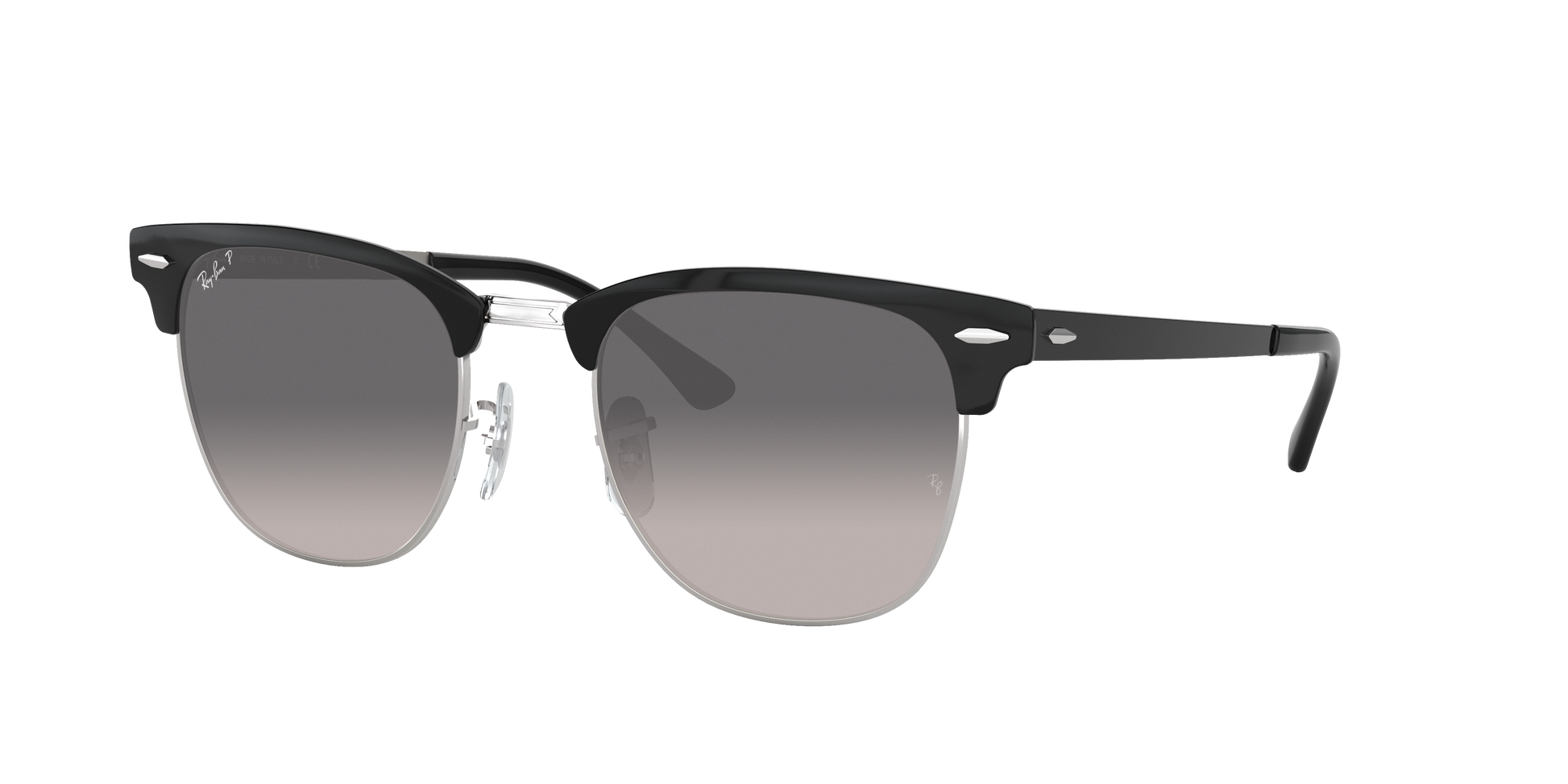 BLACK ON SILVER, Grey Gradient-Polarized, Rayban