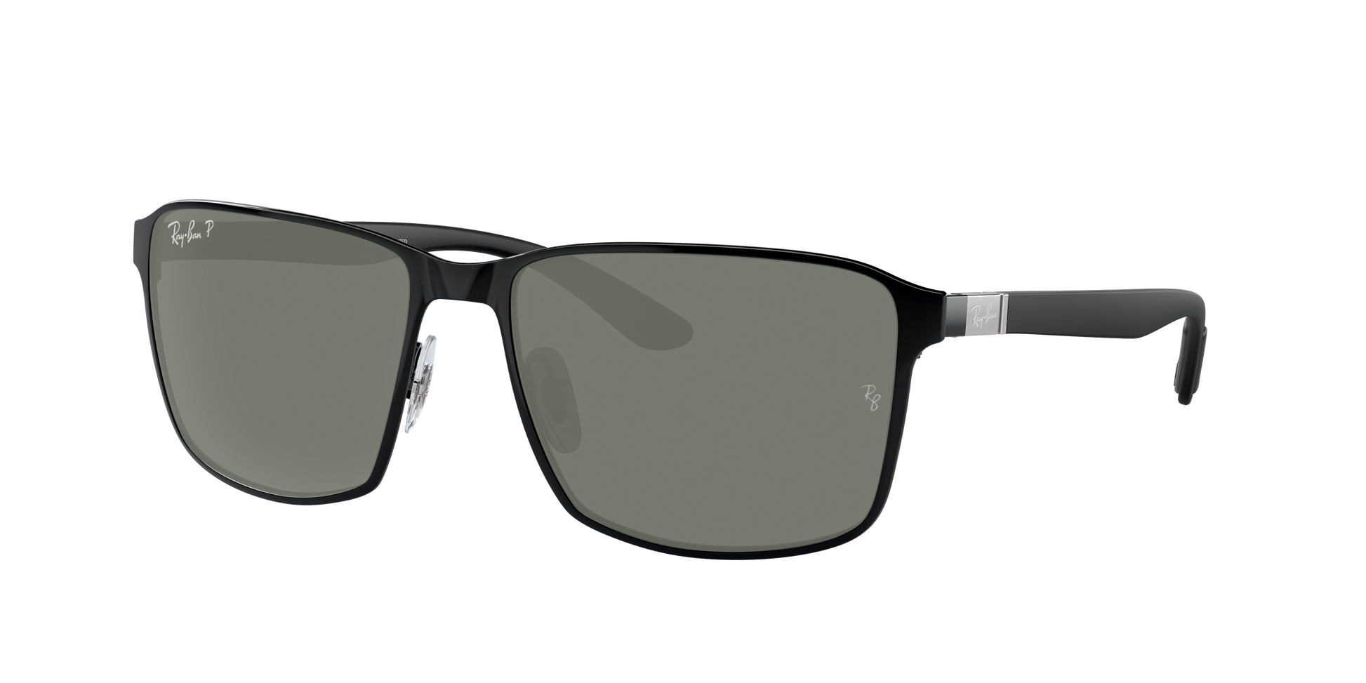 BLACK ON BLACK, Green-Polarized, Rayban