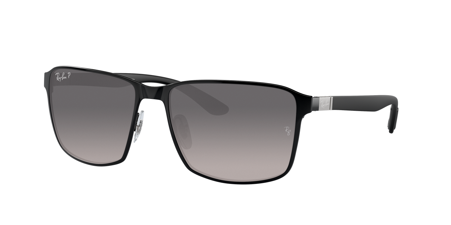 BLACK ON BLACK, Grey Gradient-Polarized, Rayban