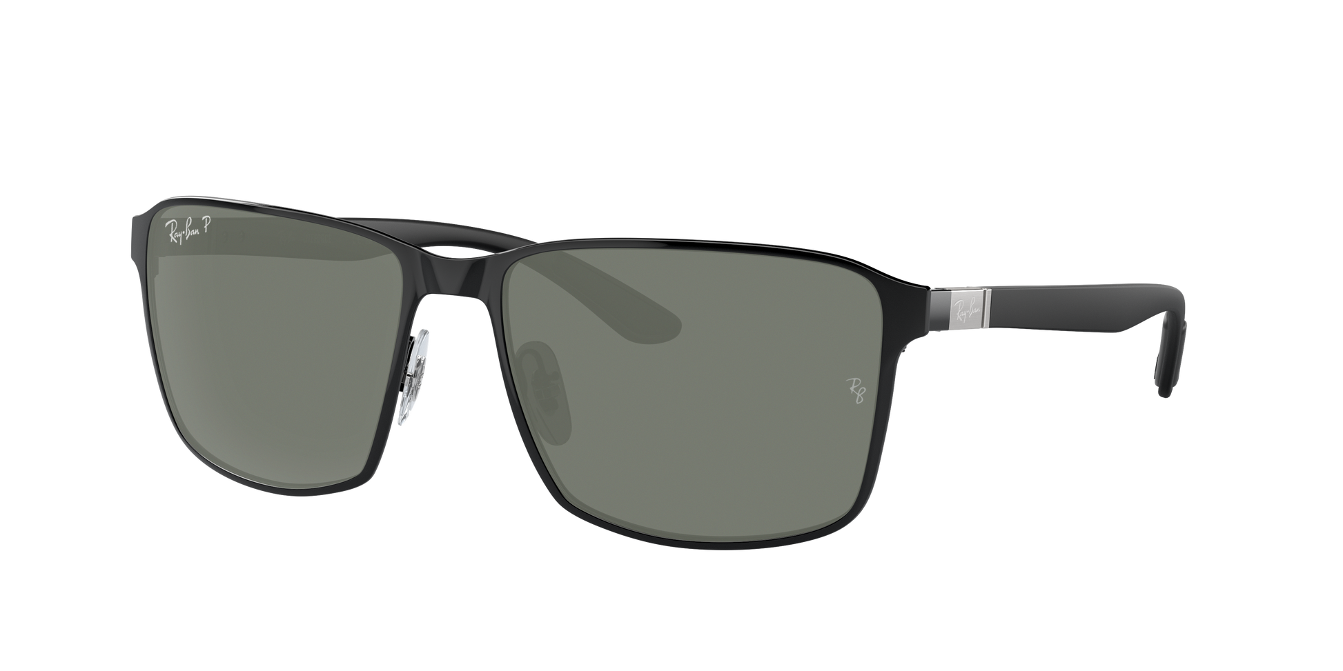 BLACK ON BLACK, Green-Polarized, Rayban