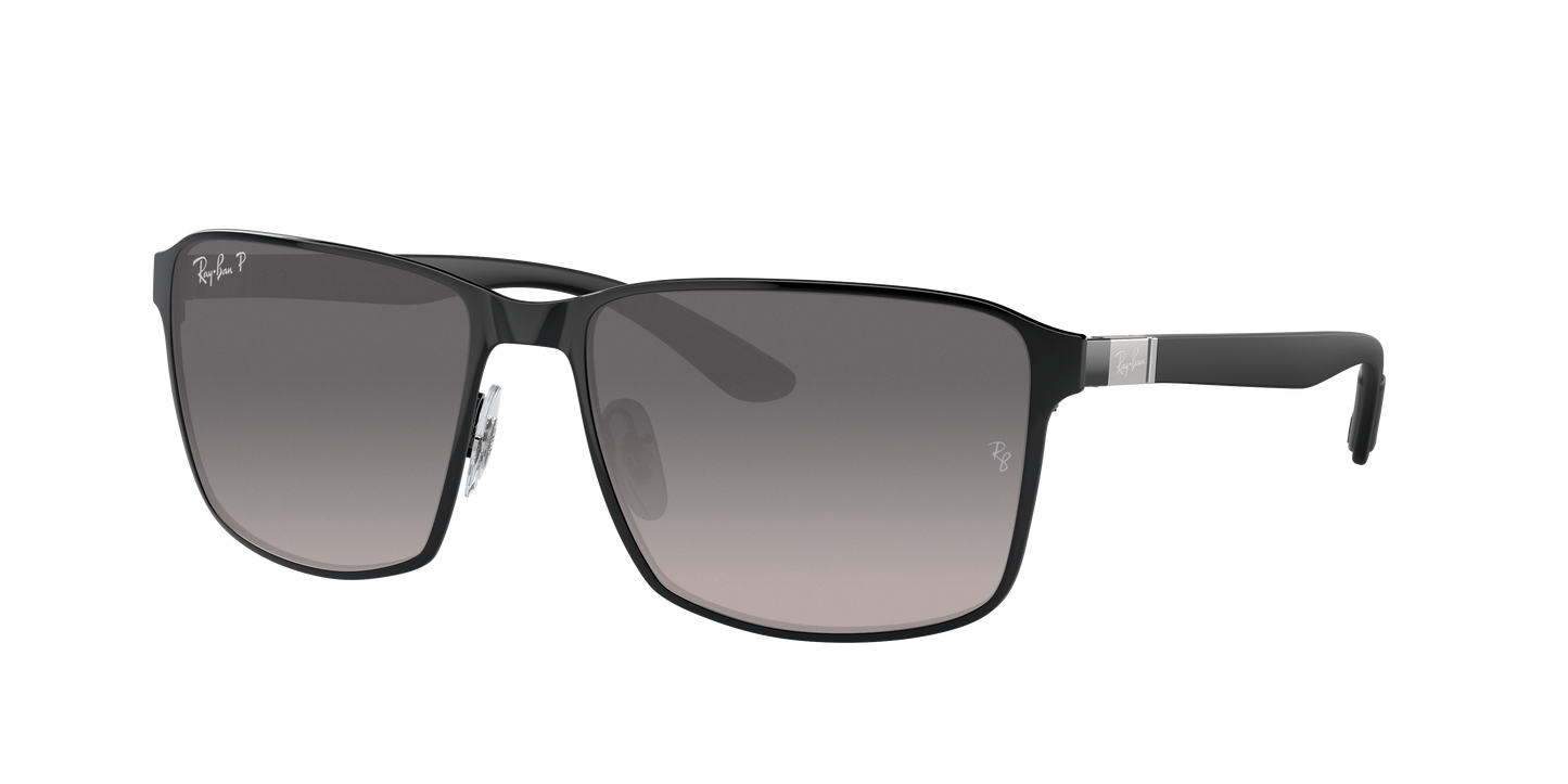 BLACK ON BLACK, Grey Gradient-Polarized, Rayban