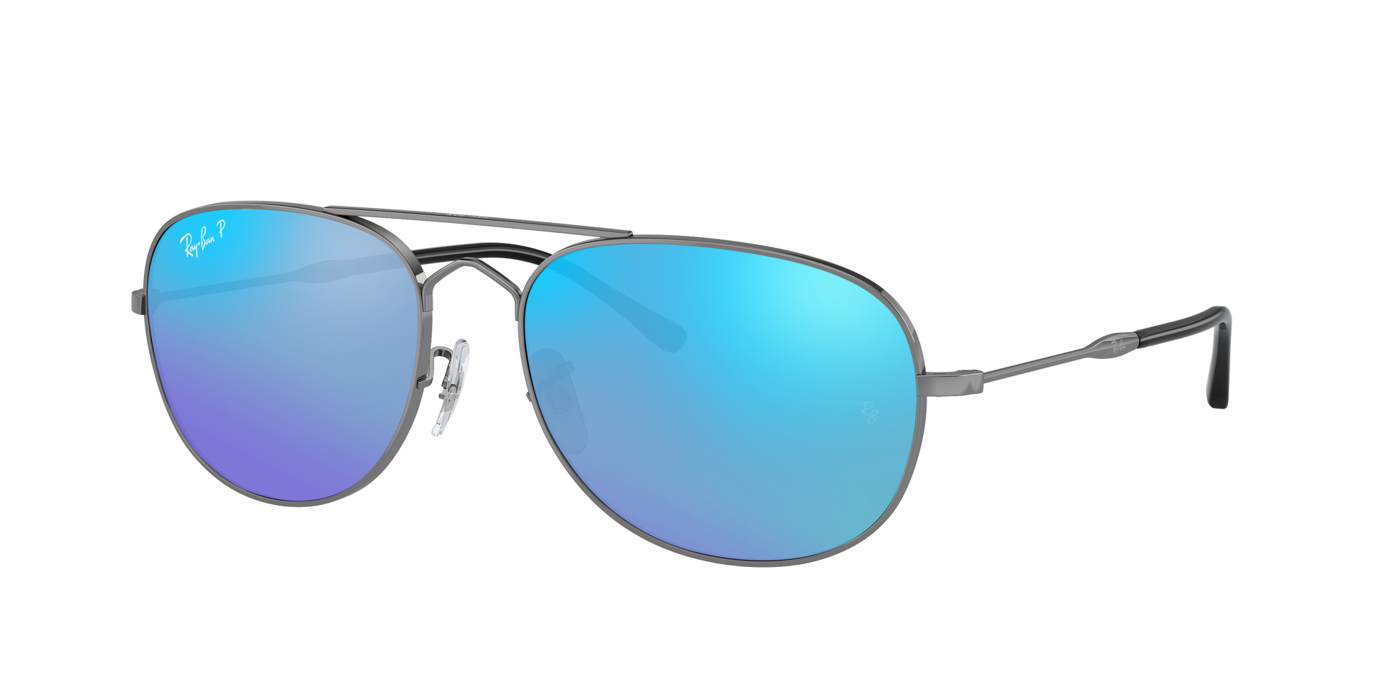 Gunmetal, Mirrored Blue-Polarized, Rayban