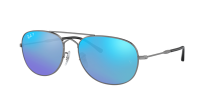 Gunmetal, Mirrored Blue-Polarized, Rayban