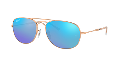 ROSEGOLD, Mirrored Blue-Polarized, Rayban