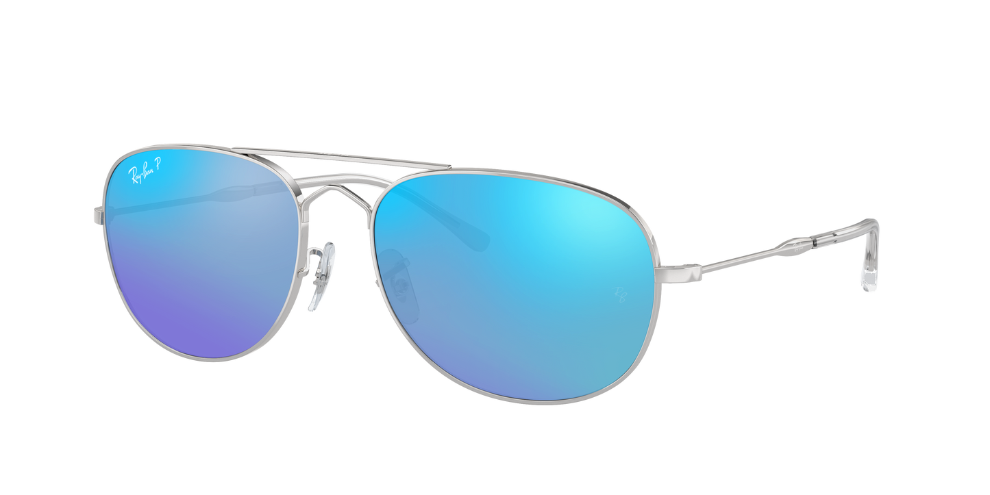 SILVER, Mirrored Blue-Polarized, Rayban