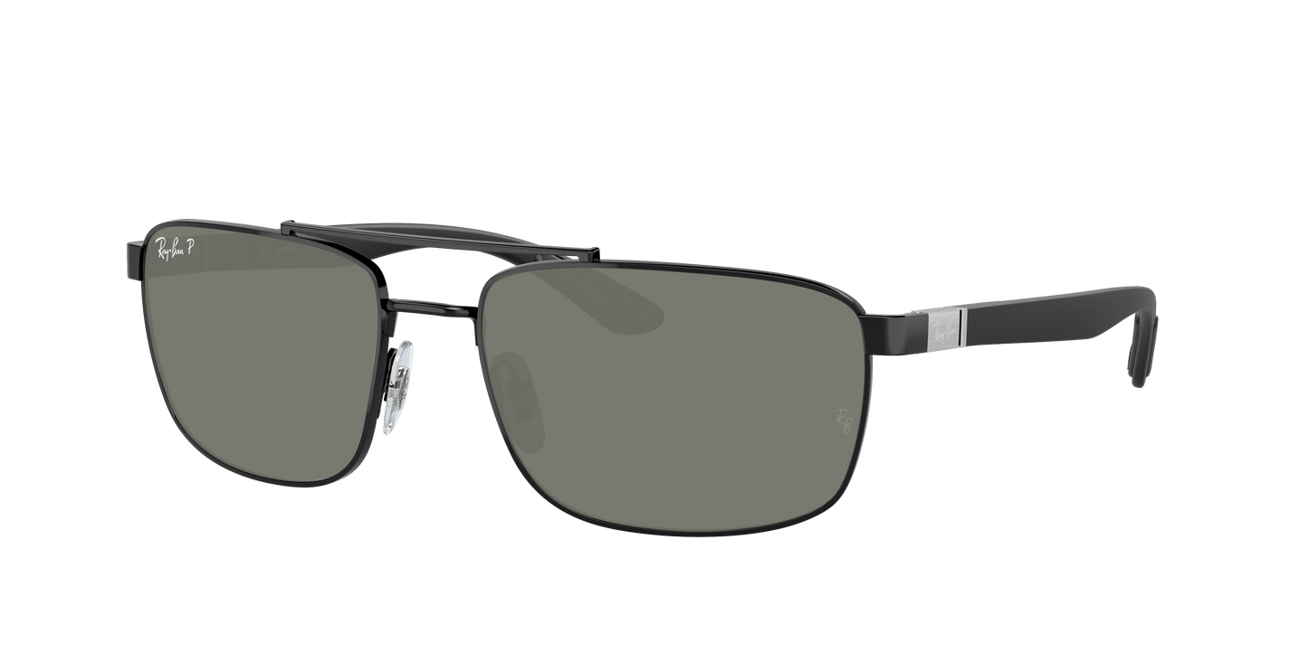 Black, Green-Polarized, Rayban
