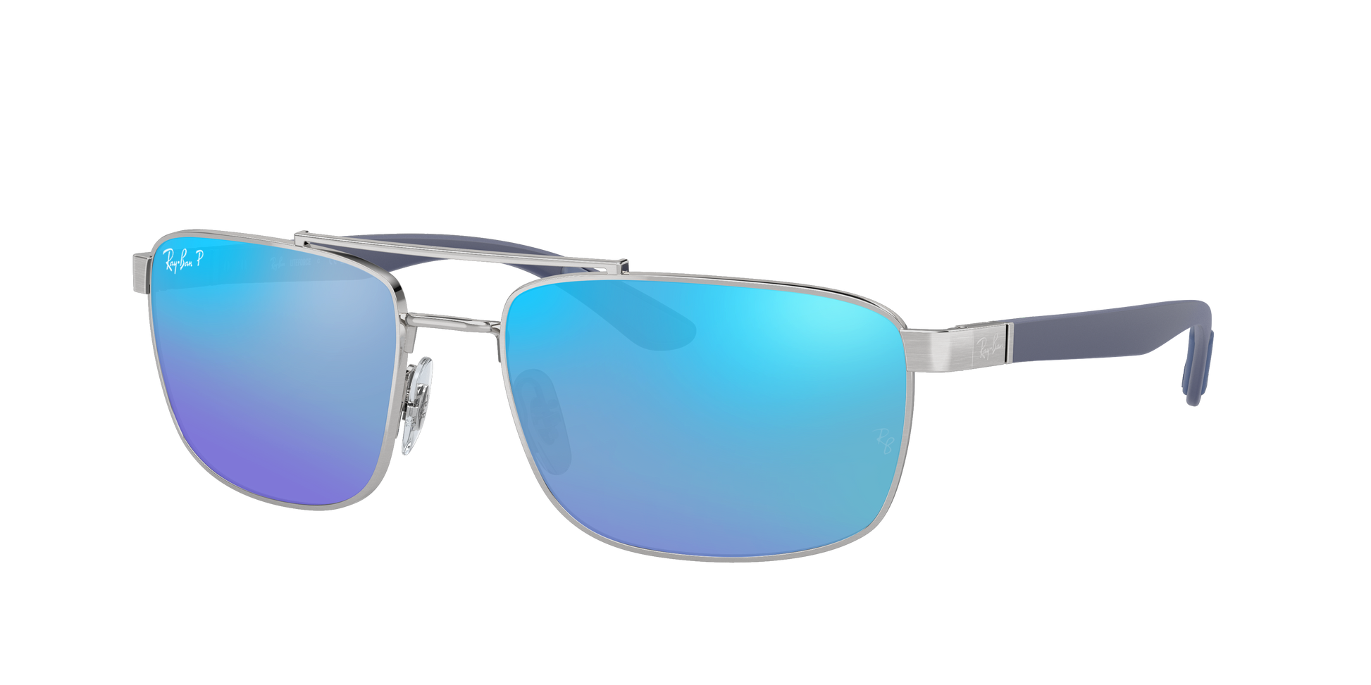 SILVER, Mirrored Blue-Polarized, Rayban