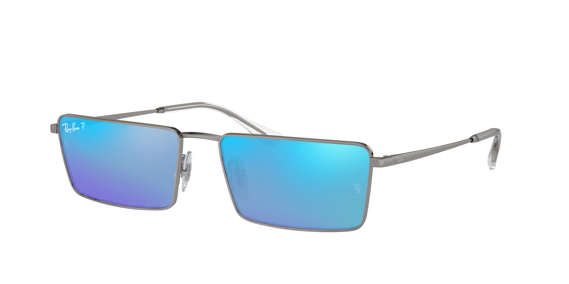 Gunmetal, Mirrored Blue-Polarized, Rayban