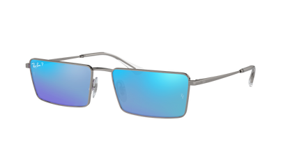 Gunmetal, Mirrored Blue-Polarized, Rayban
