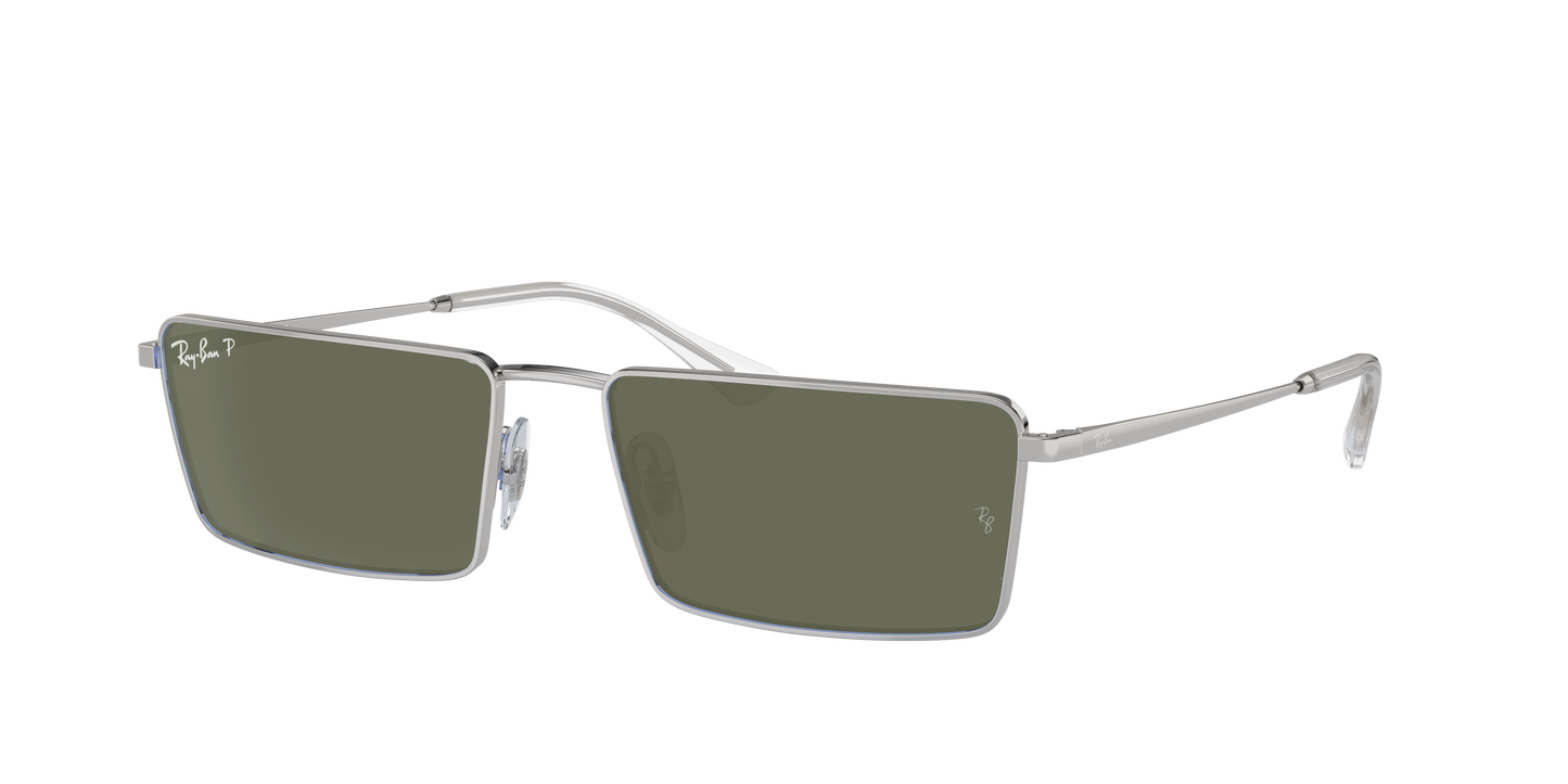 SILVER, Green-Polarized, Rayban