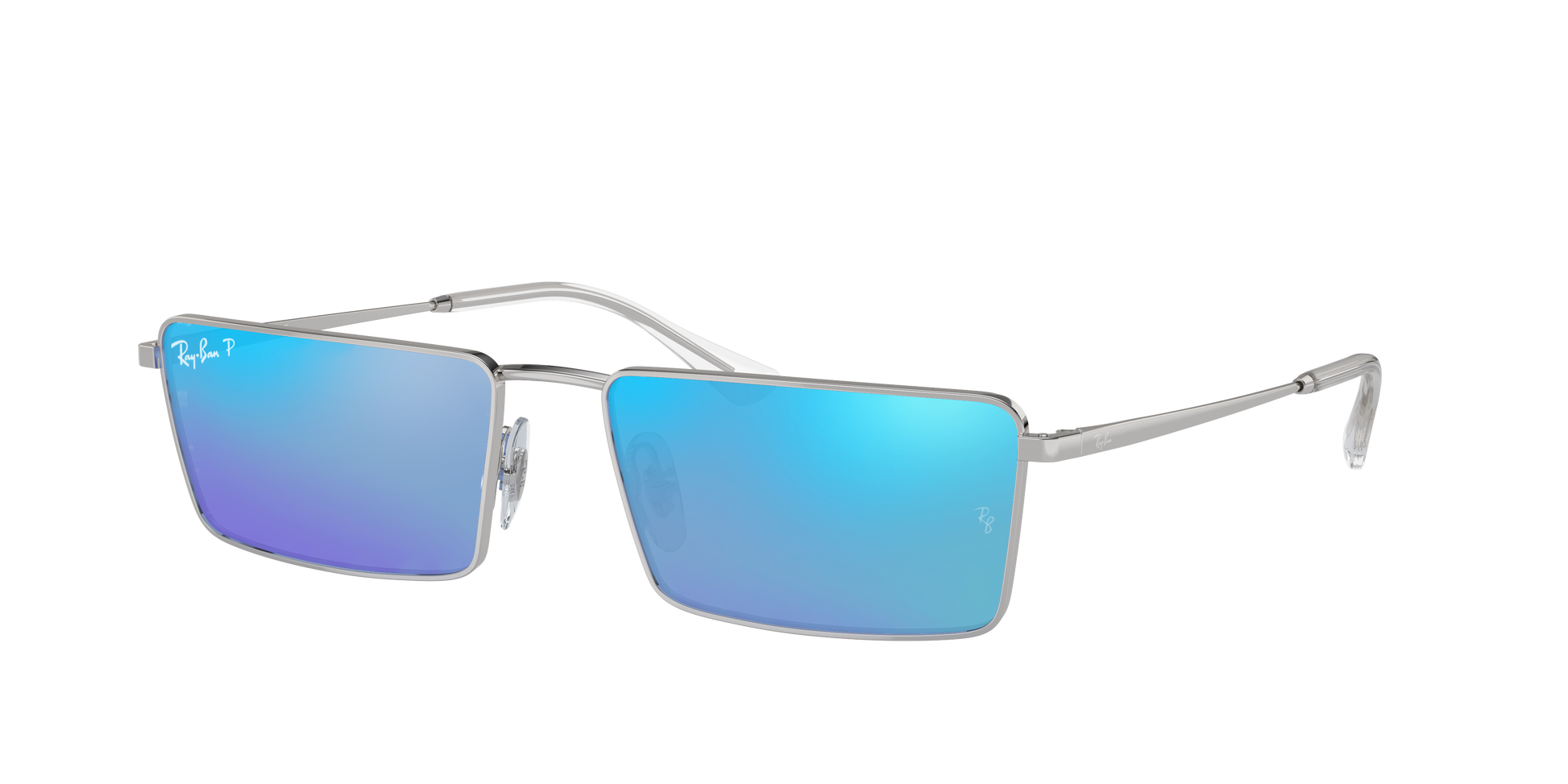 SILVER, Mirrored Blue-Polarized, Rayban