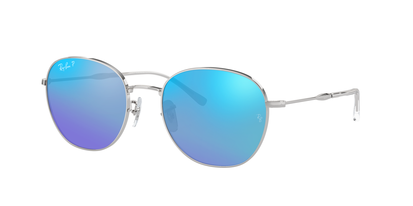 SILVER, Mirrored Blue-Polarized, Rayban