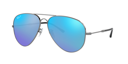 Gunmetal, Mirrored Blue-Polarized, Rayban