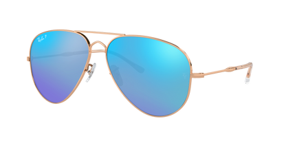 ROSEGOLD, Mirrored Blue-Polarized, Rayban
