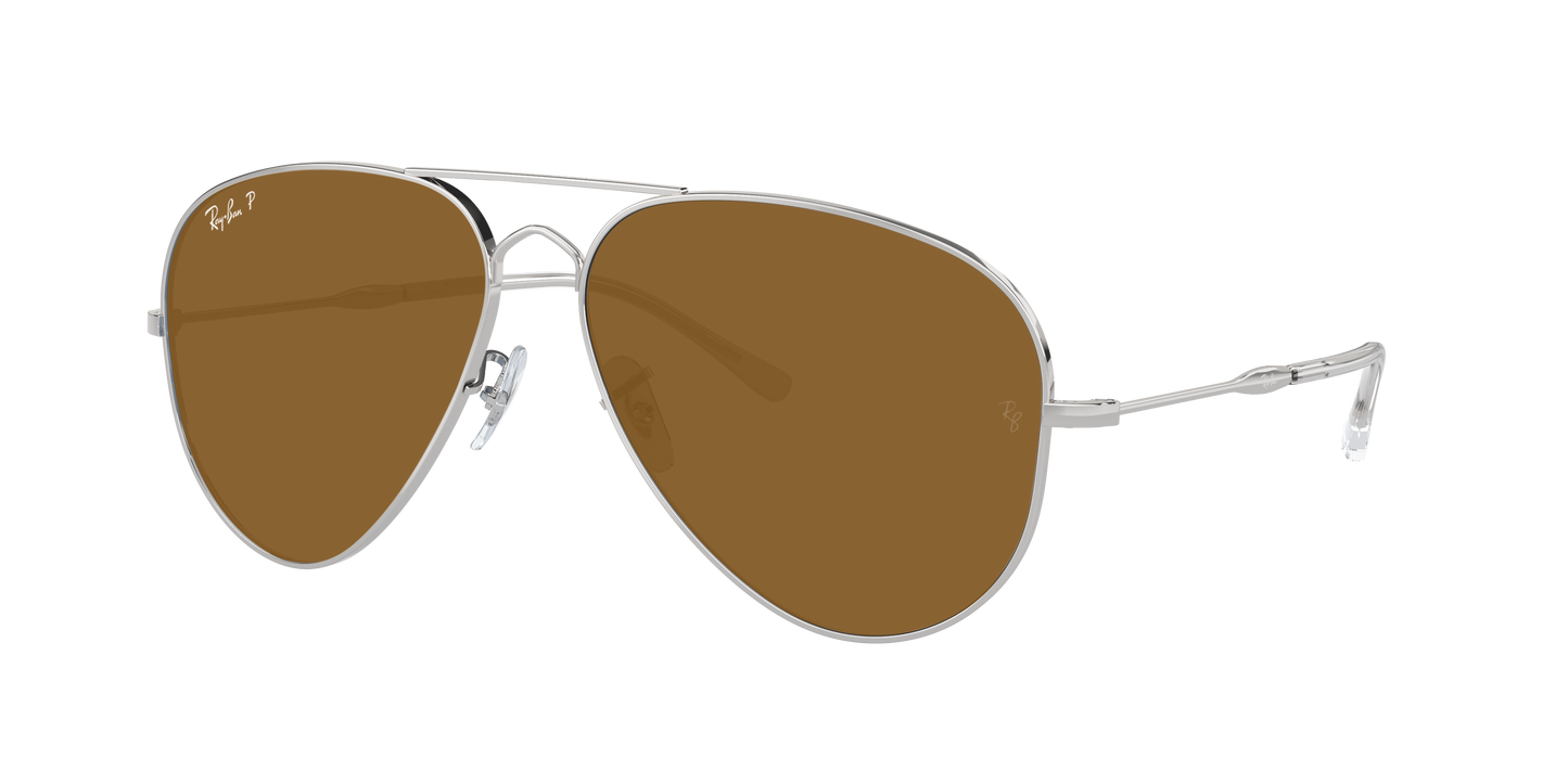 SILVER, Brown-Polarized, Rayban