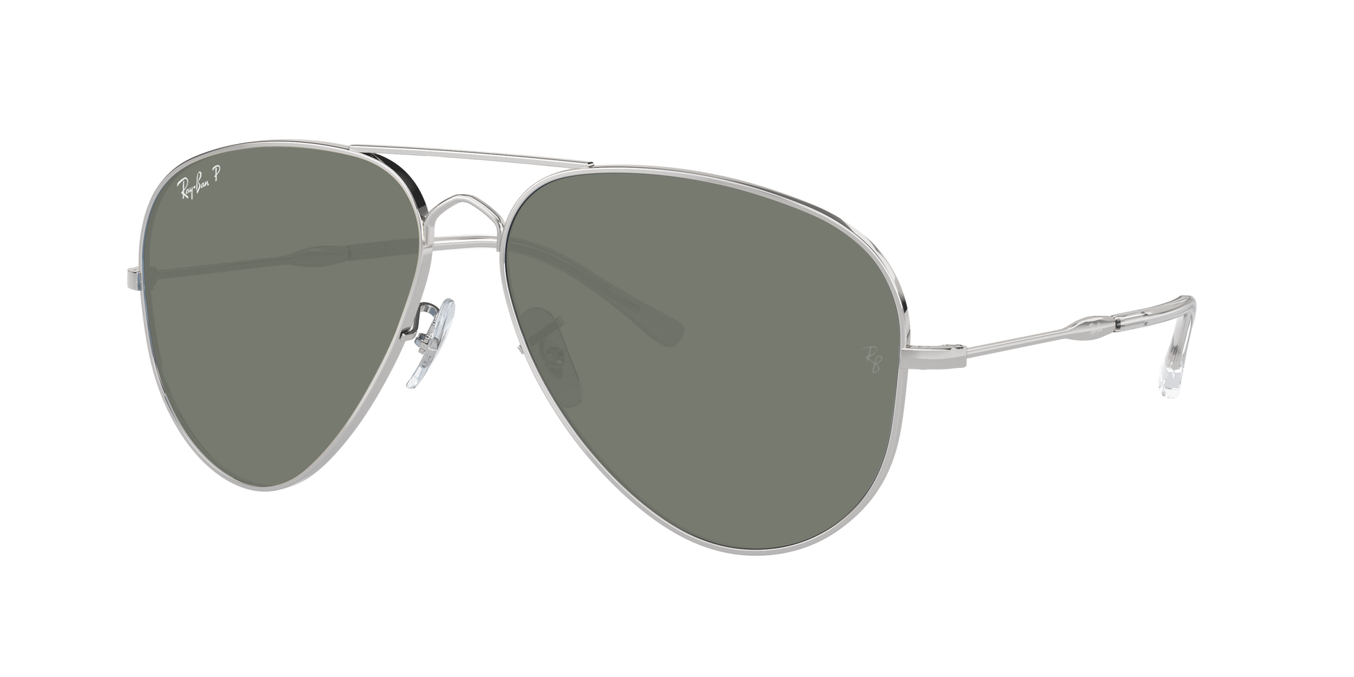 SILVER, Green-Polarized, Rayban