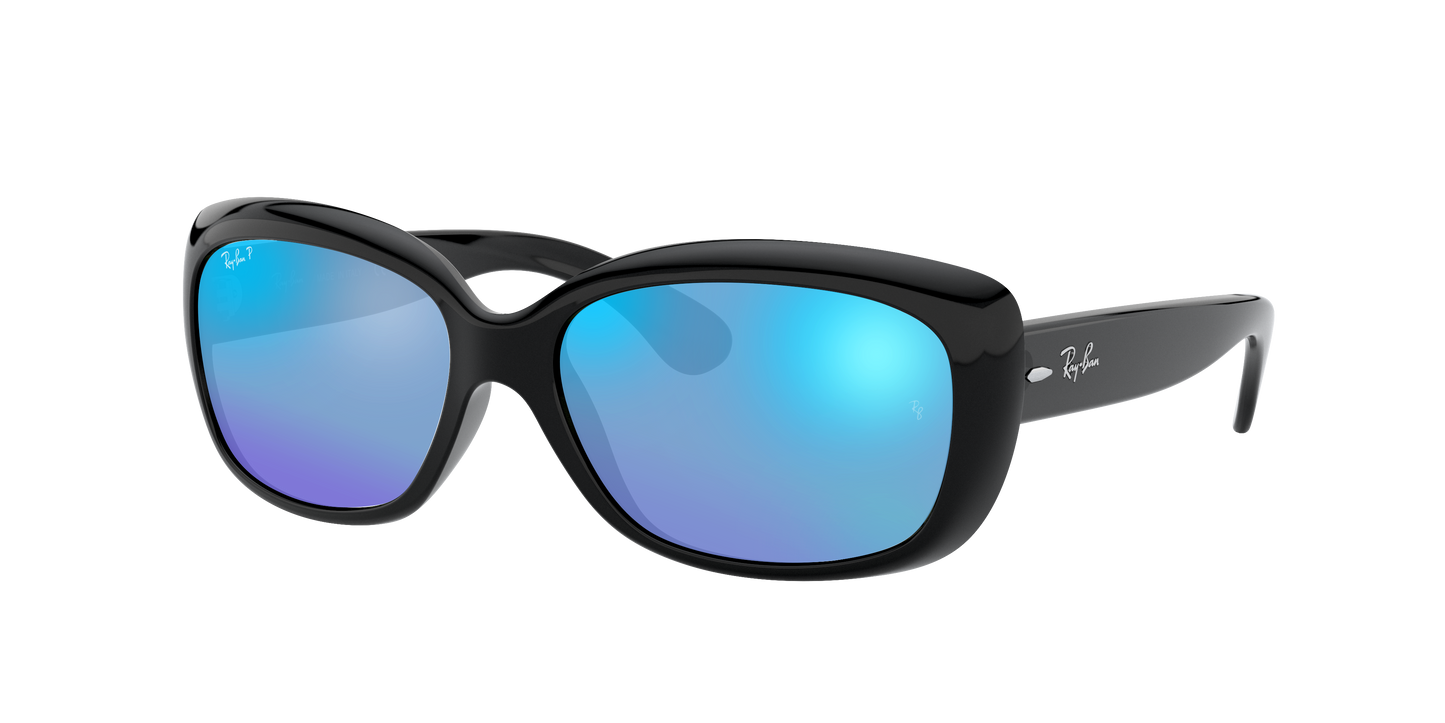 Black, Mirrored Blue-Polarized, Rayban