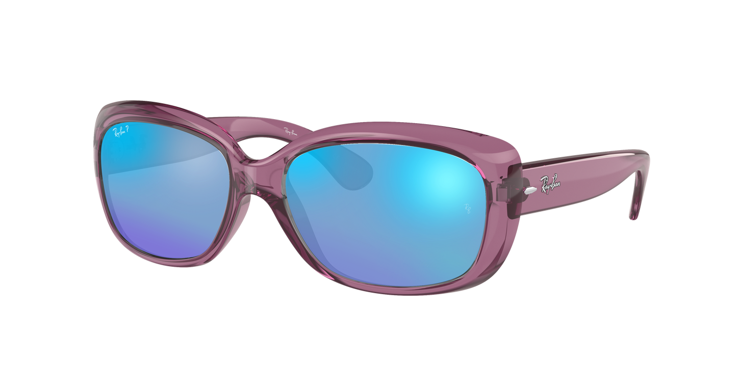 Transparent Violet, Mirrored Blue-Polarized, Rayban