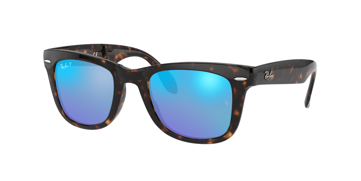Light Havana, Mirrored Blue-Polarized, Rayban