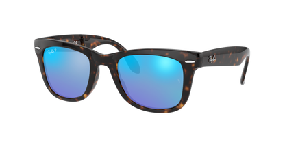 Light Havana, Mirrored Blue-Polarized, Rayban