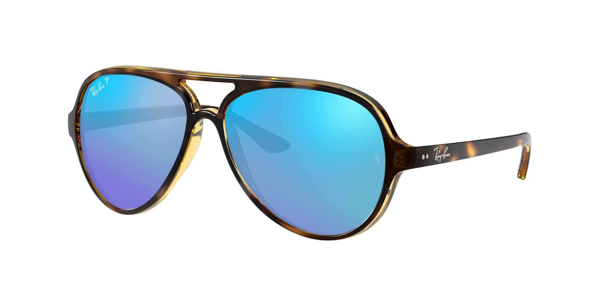 Light Havana, Mirrored Blue-Polarized, Rayban