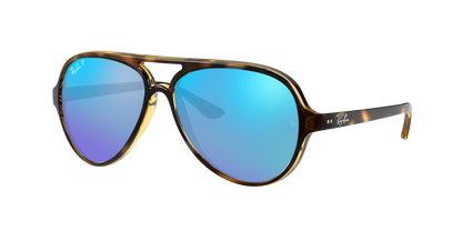 Light Havana, Mirrored Blue-Polarized, Rayban