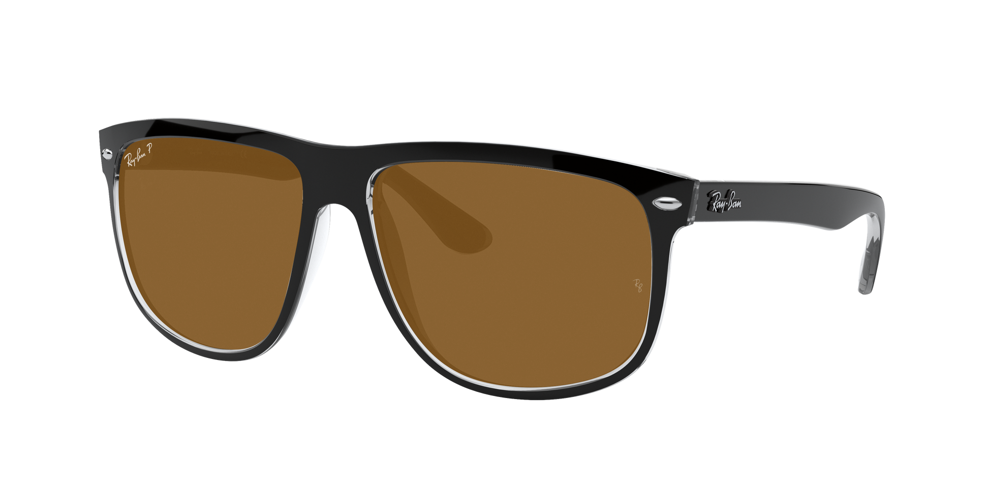 BLACK ON TRANSPARENT, Brown-Polarized, Rayban