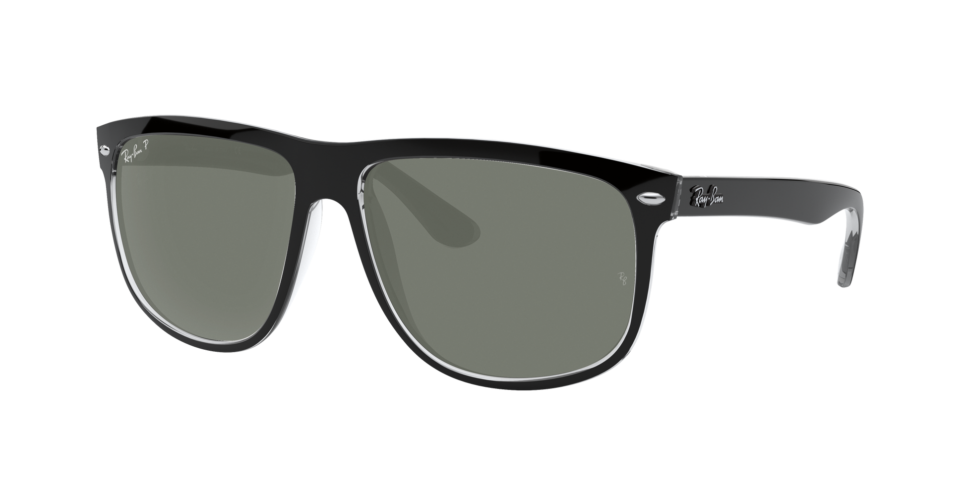 BLACK ON TRANSPARENT, Green-Polarized, Rayban