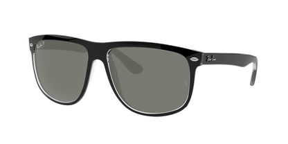 BLACK ON TRANSPARENT, Green-Polarized, Rayban