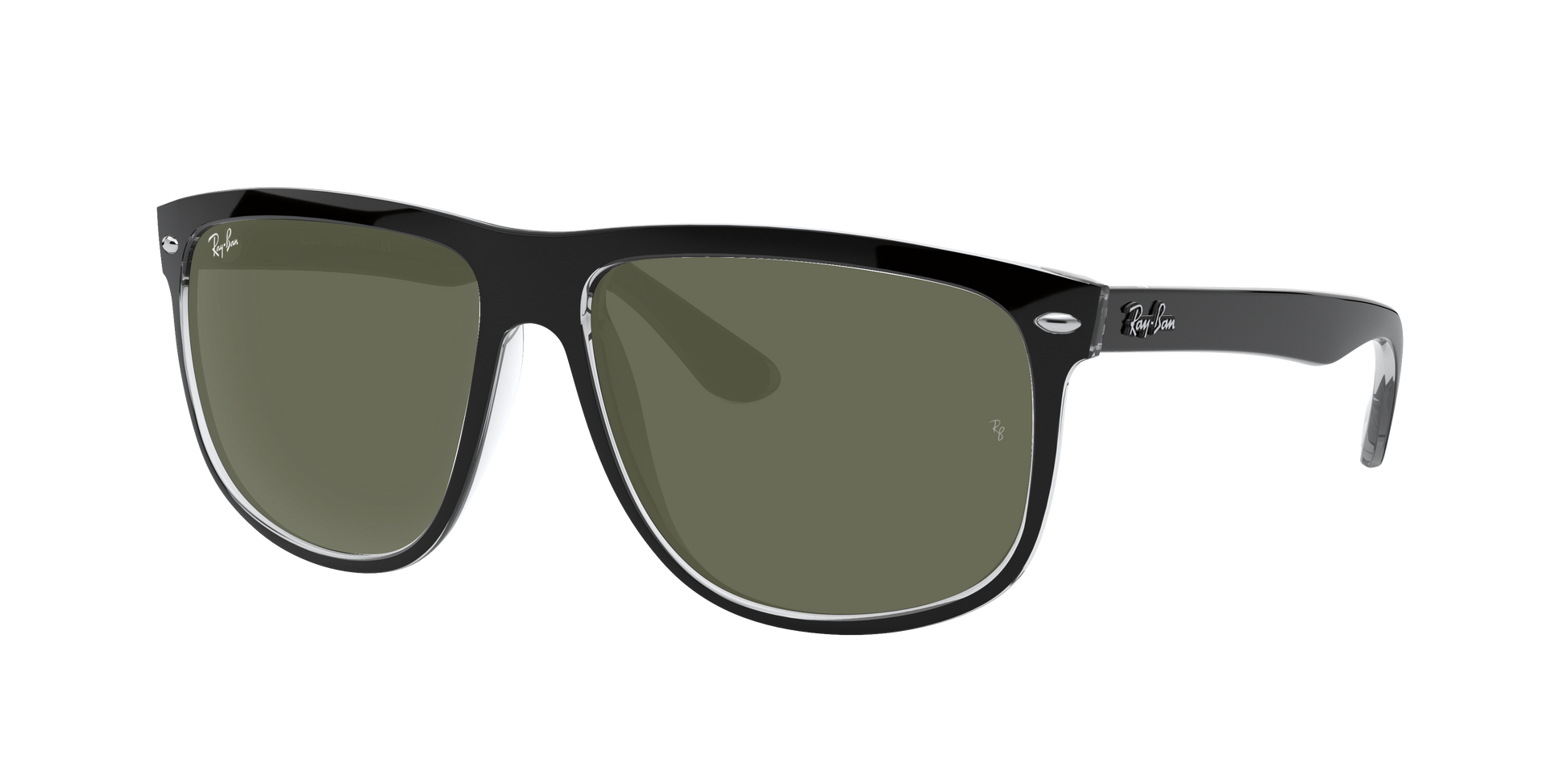 BLACK ON TRANSPARENT, Green, Rayban