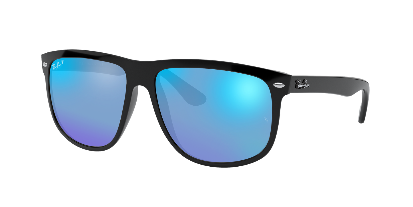 Black, Mirrored Blue-Polarized, Rayban